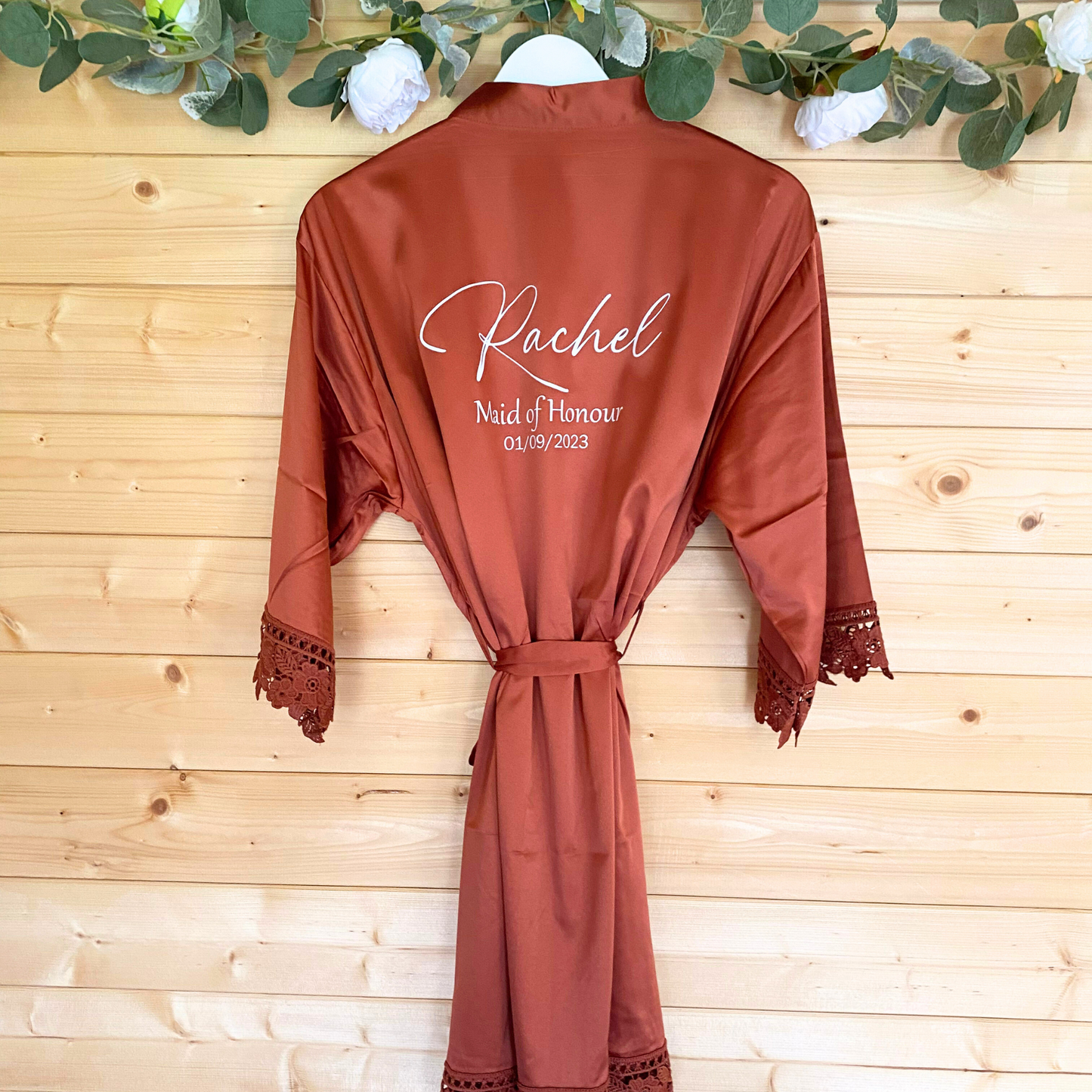 Rustic Orange Bridal Party robe