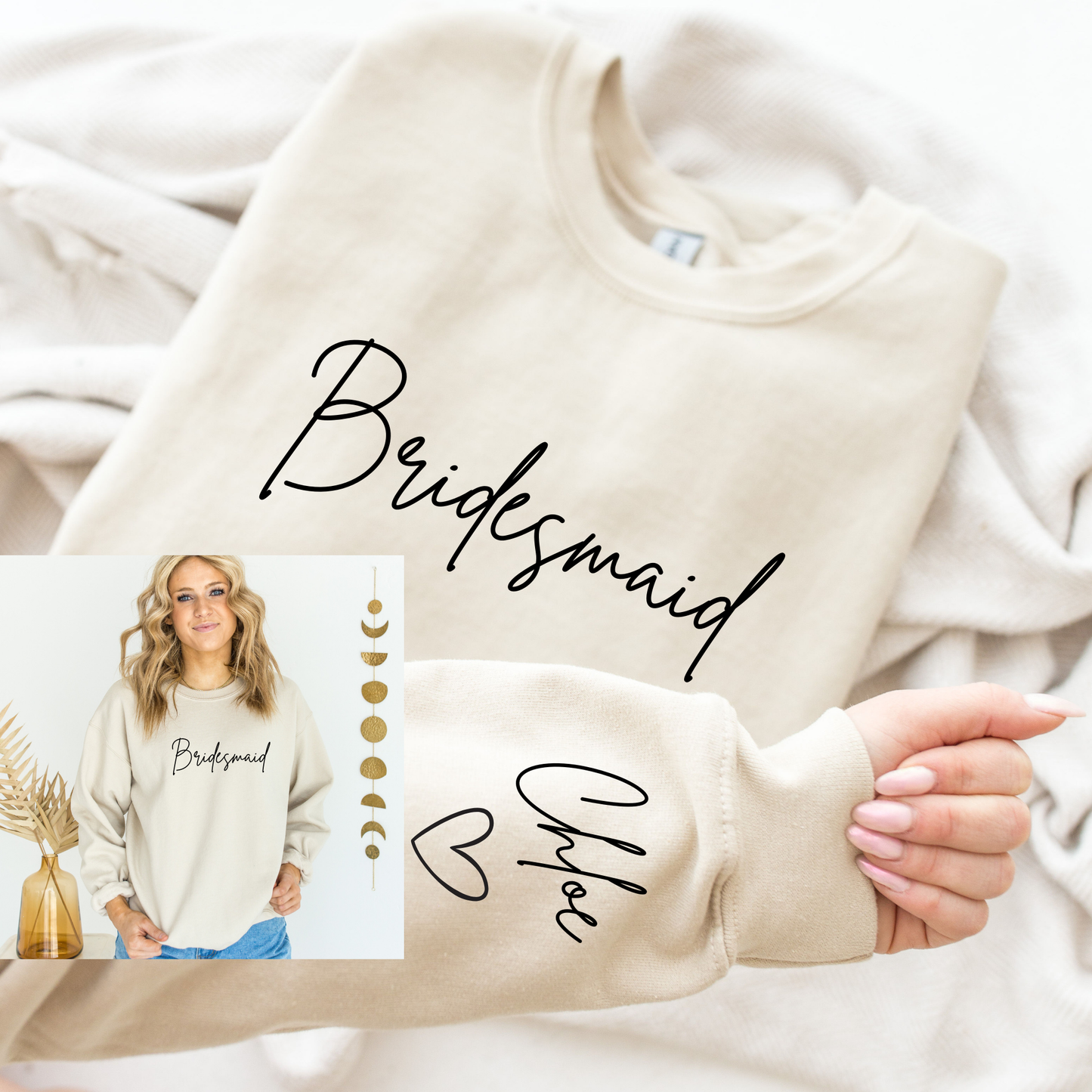 Personalised Bridesmaid Sweatshirt