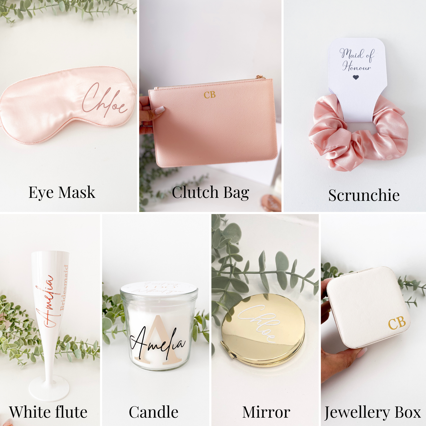 Bridal party gift bag/box set - Blush Pink