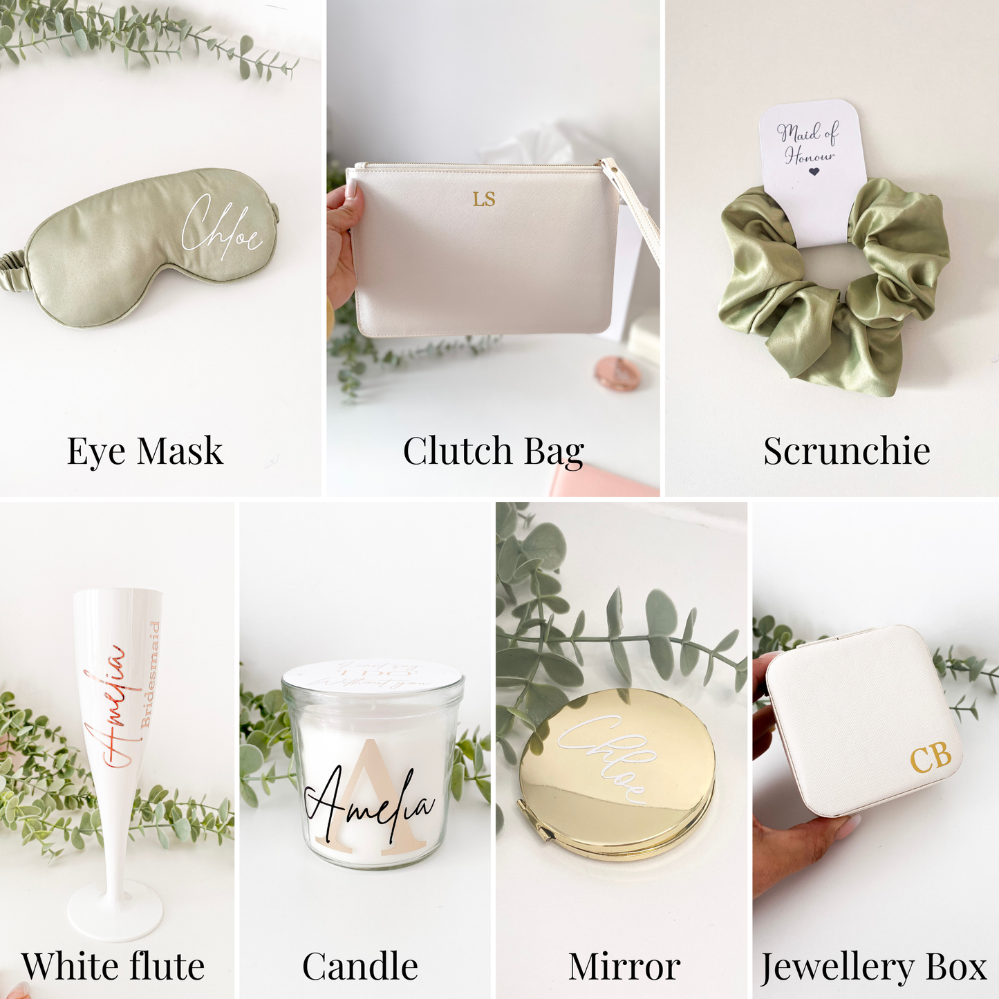 Bridal party gift bag/box set - Sage Green