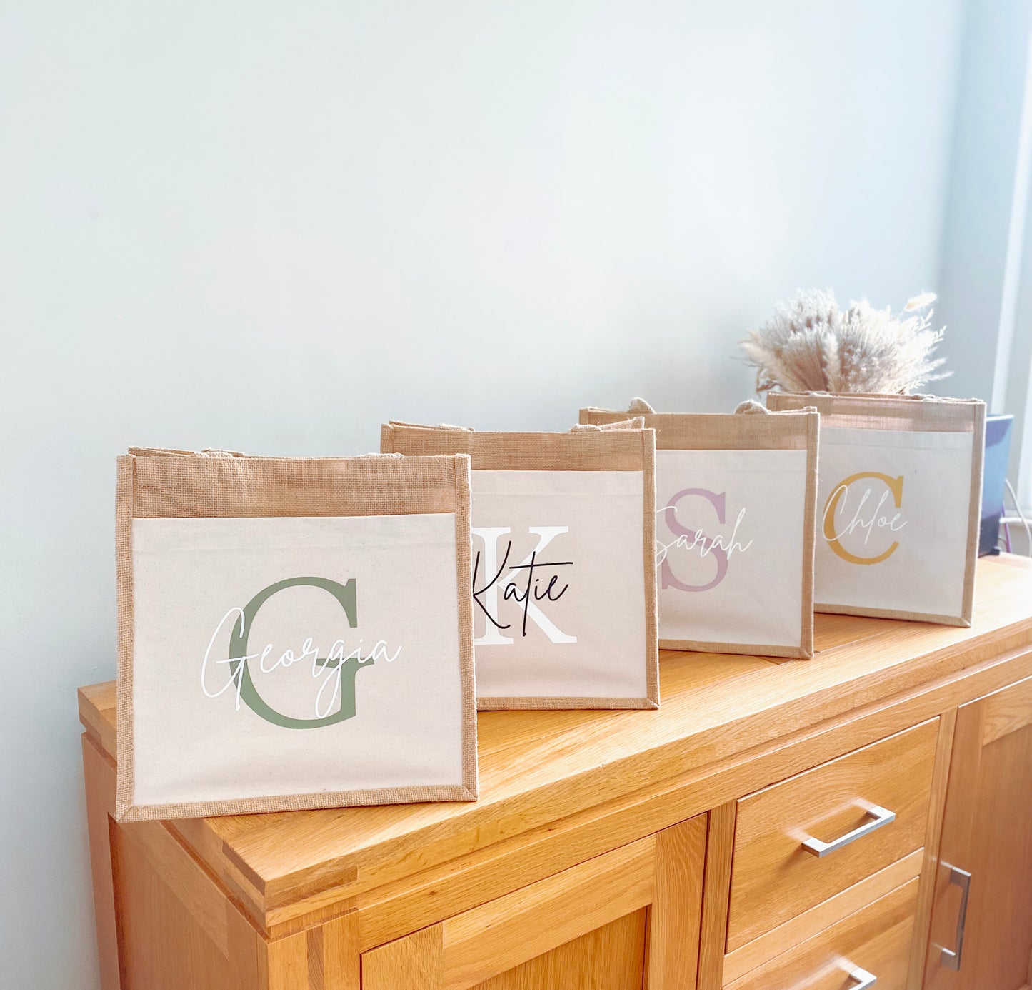 Personalised Jute bag - with name and initial