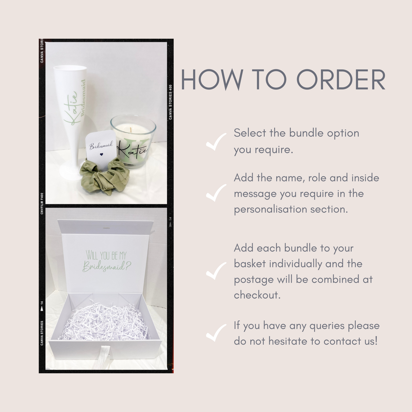 Sage green Bridesmaid box set