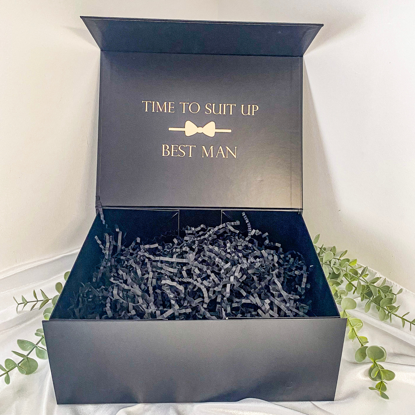 Personalised black gift box