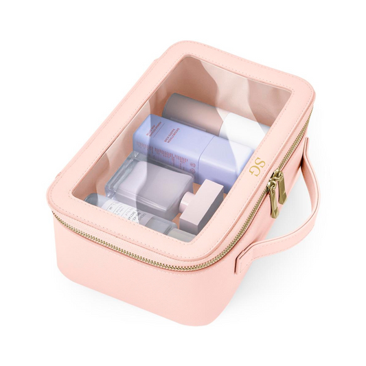 Personalised Clear Travel Vanity Case