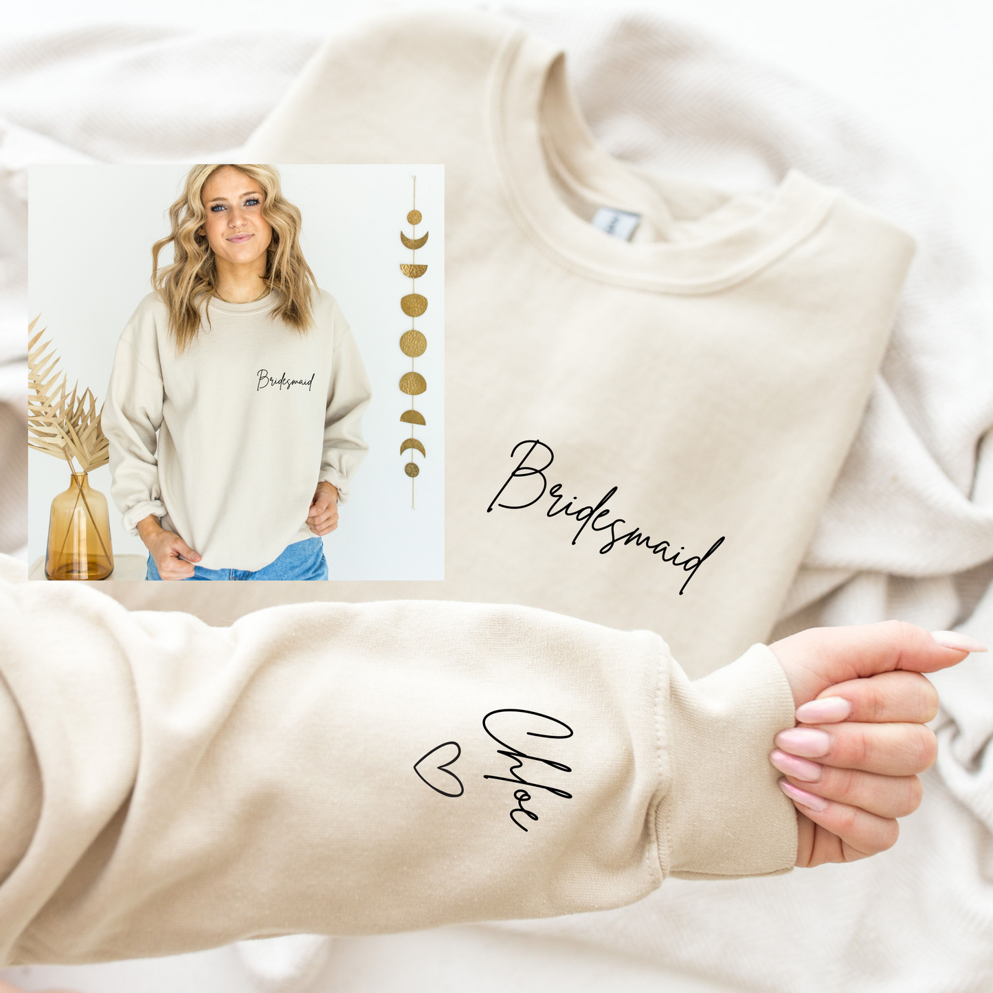 Personalised Bridesmaid Sweatshirt