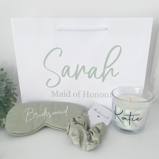 Personalised gift bag bundle - Sage Green