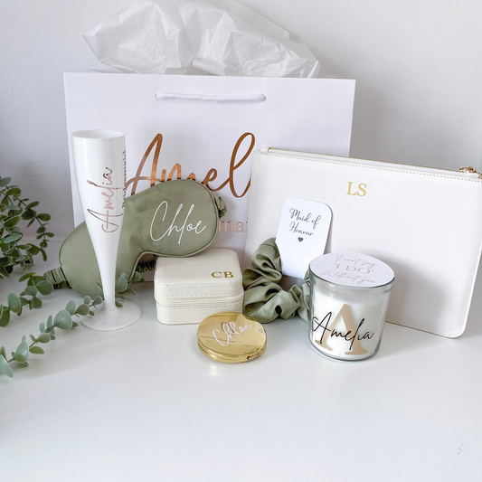 Bridal party gift bag/box set - Sage Green