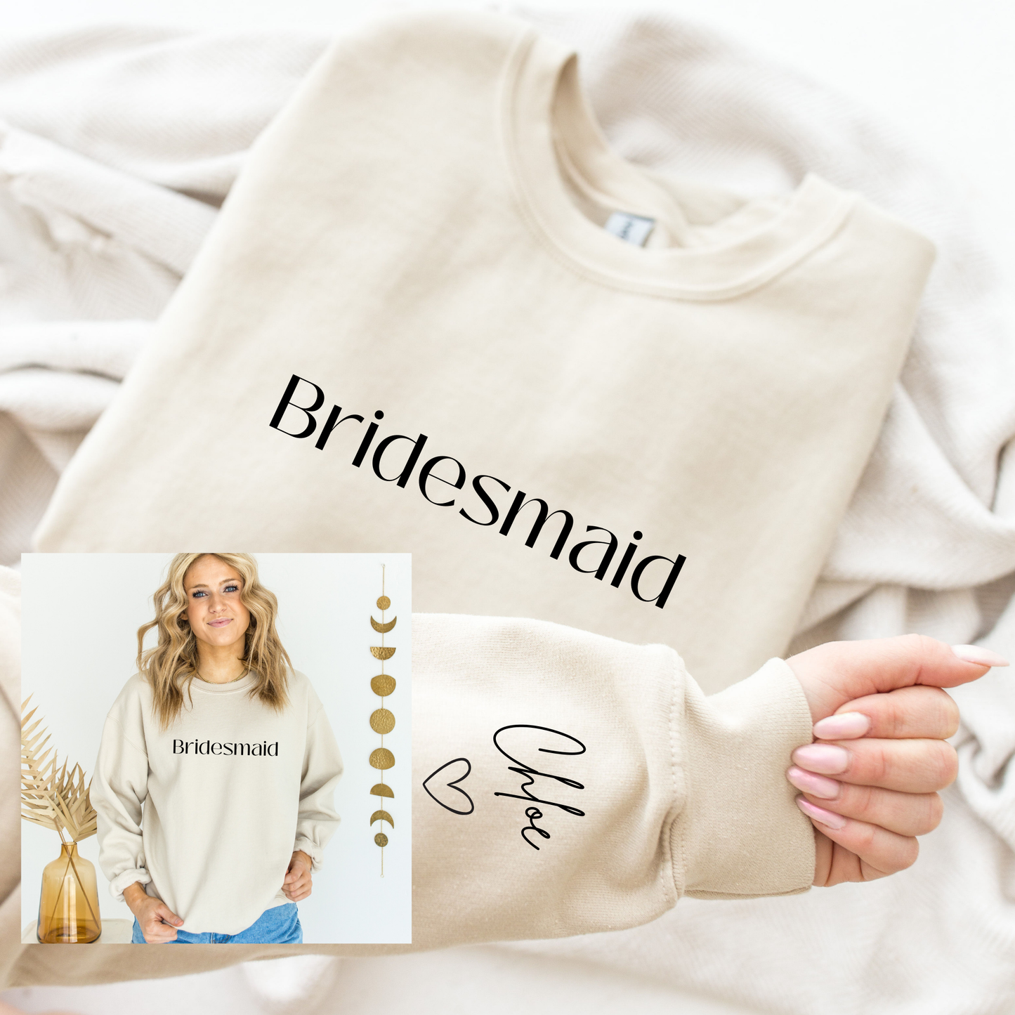 Personalised Bridesmaid Sweatshirt