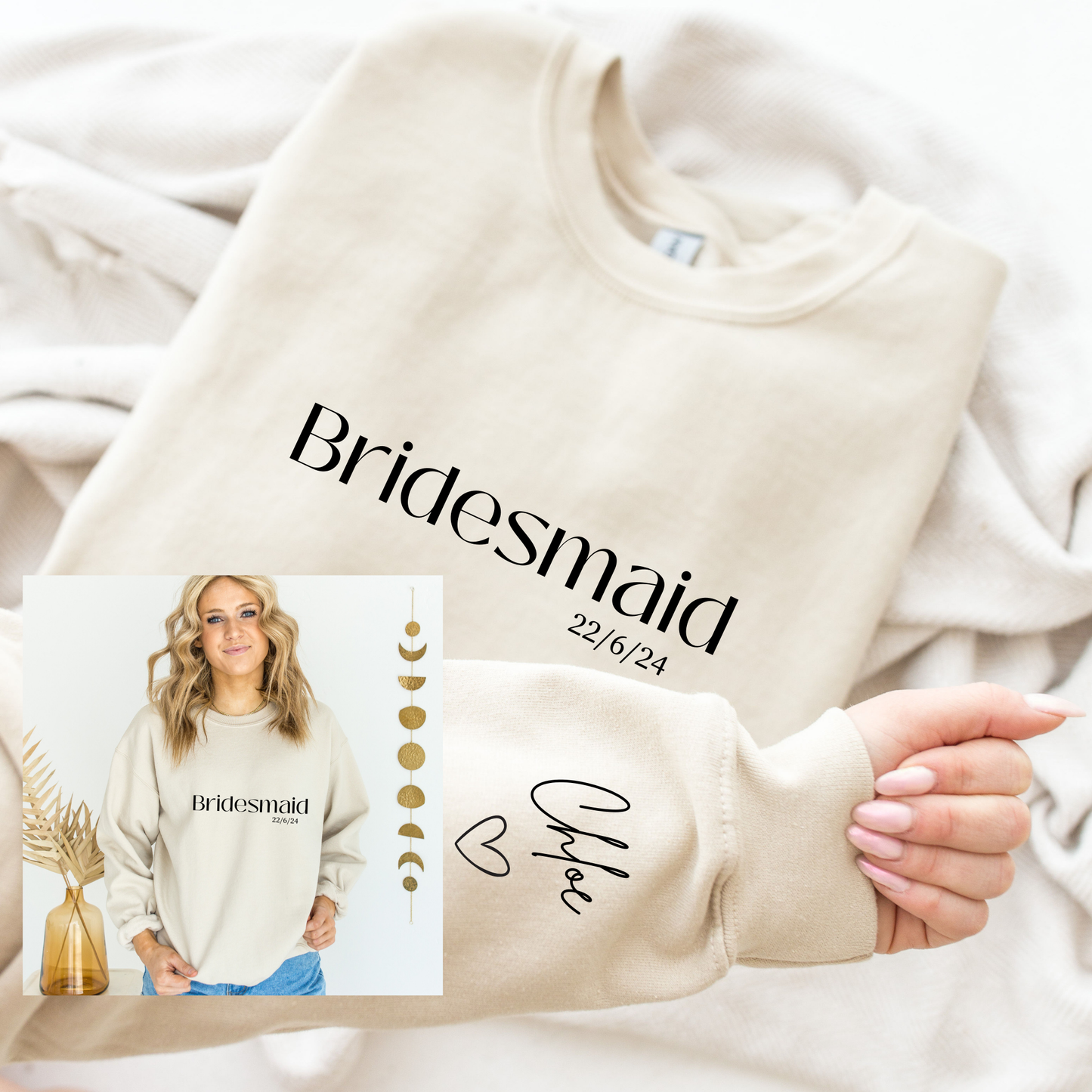 Personalised Bridesmaid Sweatshirt