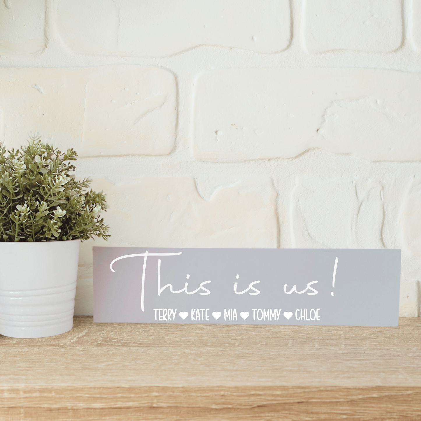 This is Us - personalised wooden sign