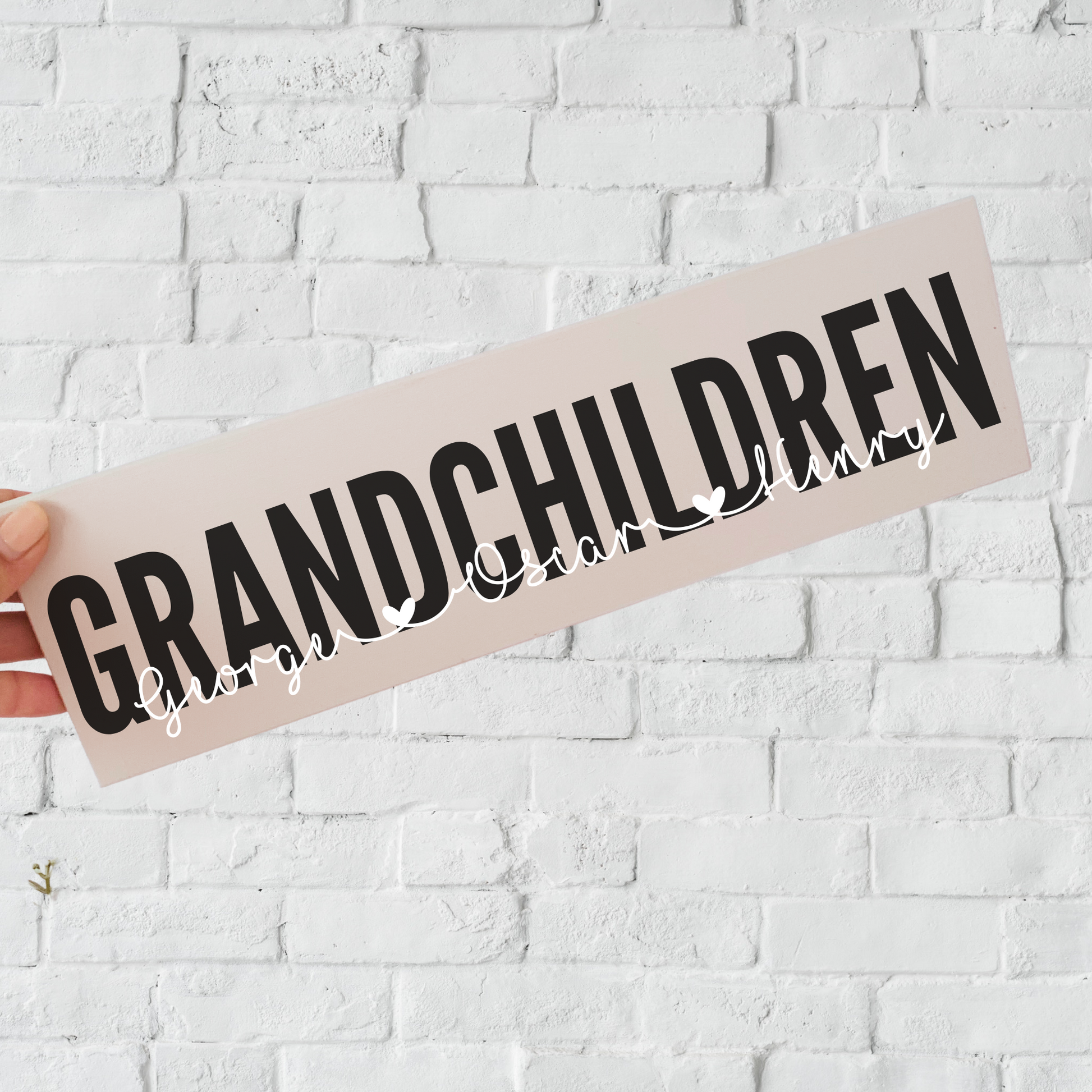 personalised home sign for grandparent's from grandchildren