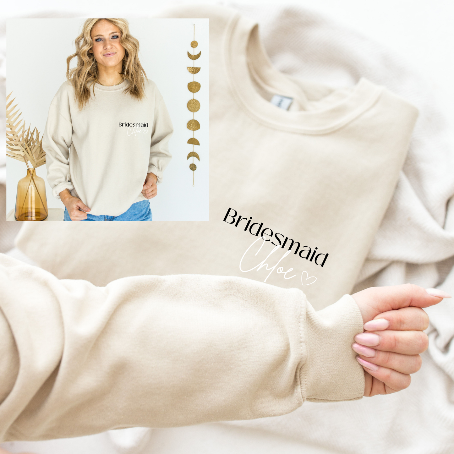 Personalised Bridesmaid Sweatshirt