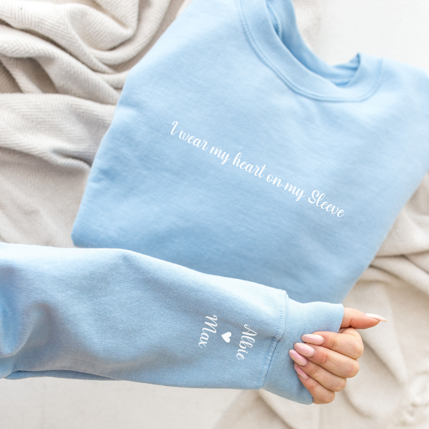 I wear my Heart on my sleeve - Personalised Sweatshirt