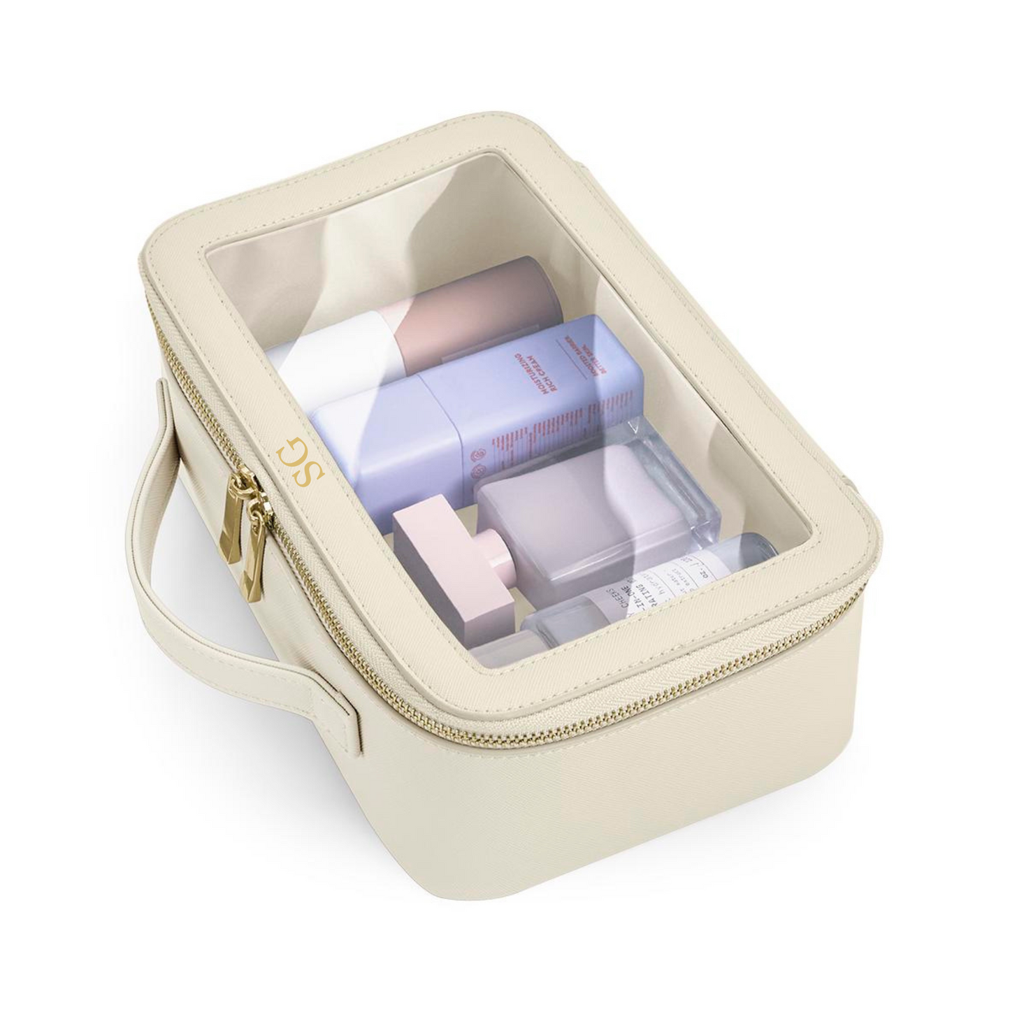 Personalised Clear Travel Vanity Case