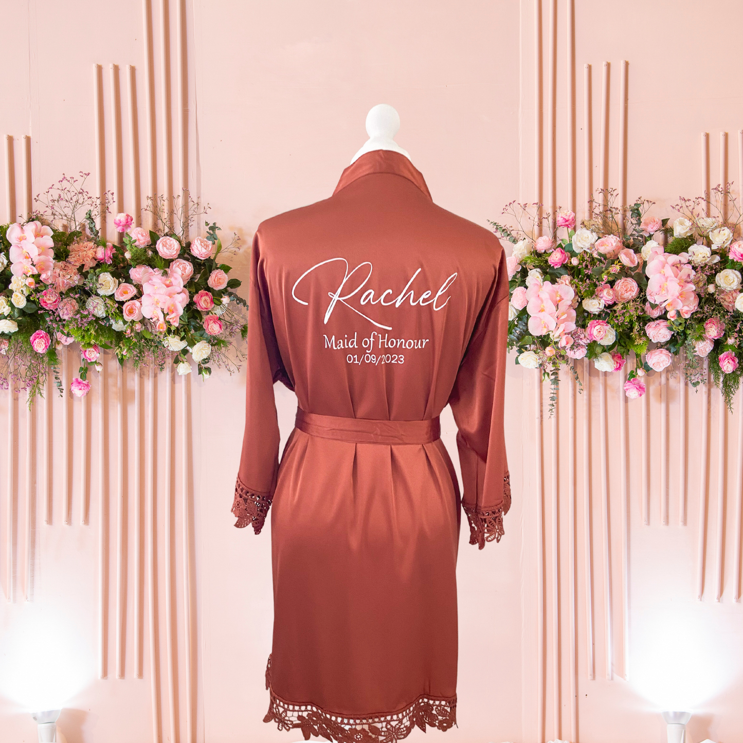 Rustic Orange Bridal Party robe