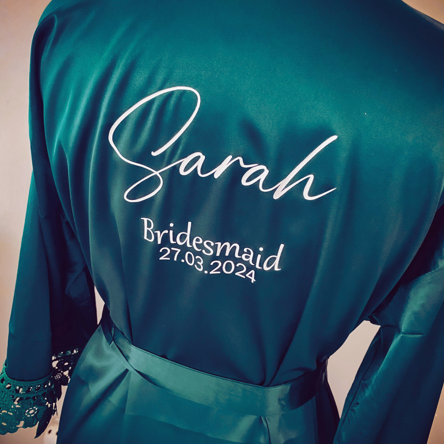 Forest Green Bridal Party Robe