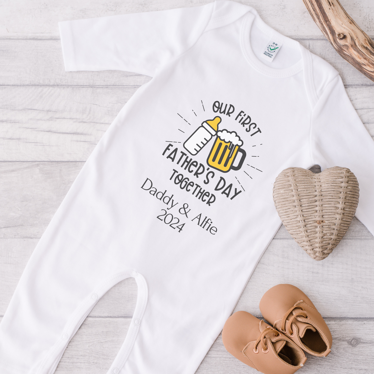 Our First Fathers Day Bodysuit - Bottle Design