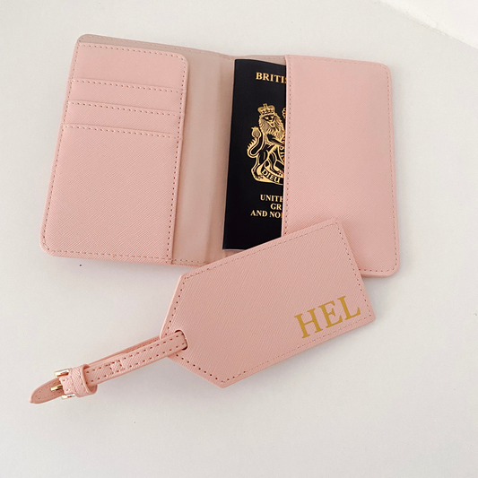 Personalised Luggage Tag and Passport Set