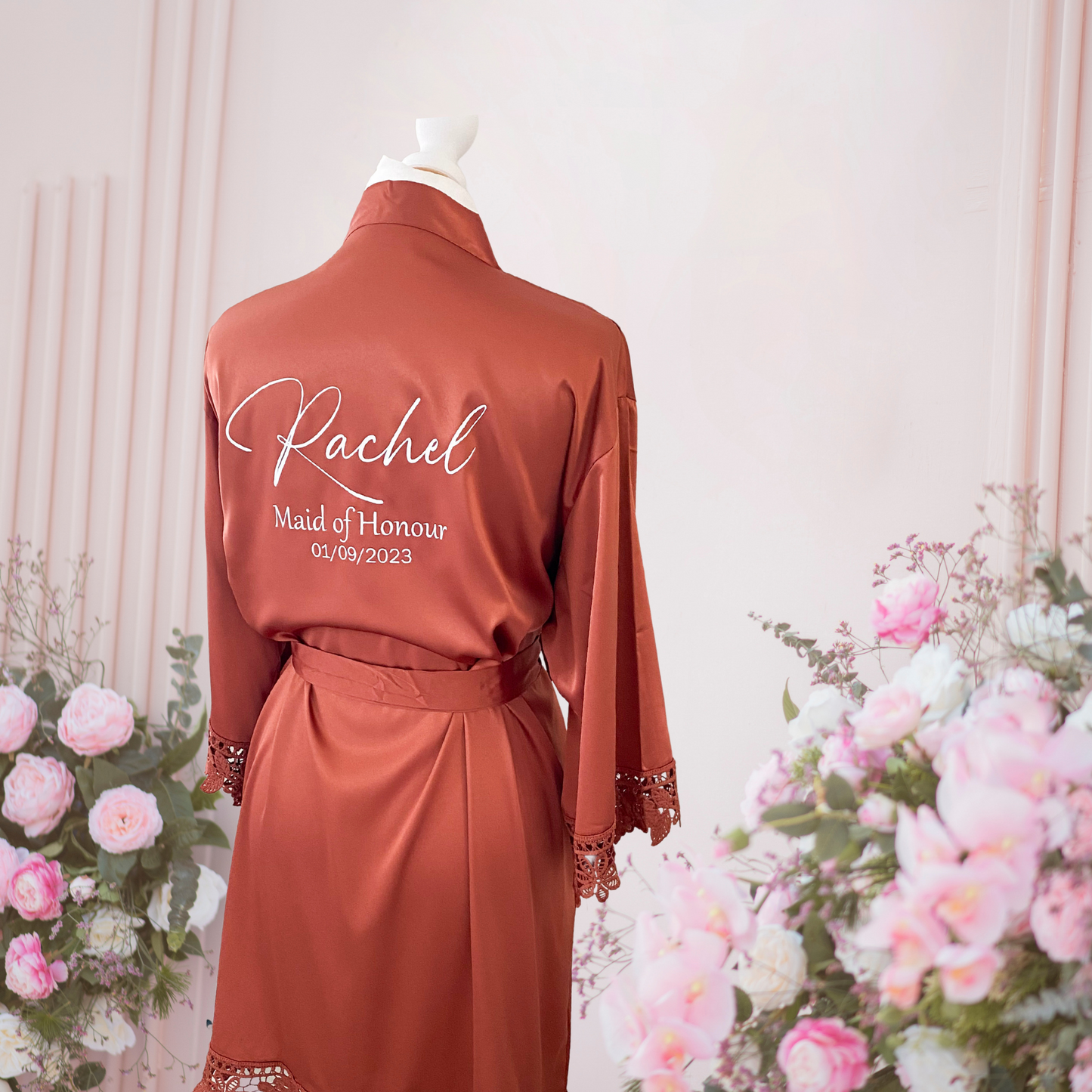 Rustic Orange Bridal Party robe