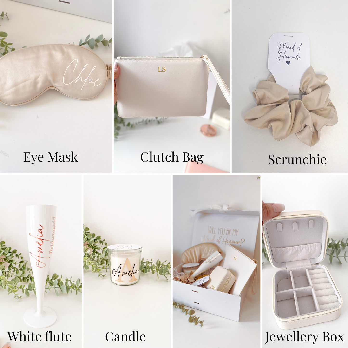 Bridal party gift bag/box set - Blush Pink