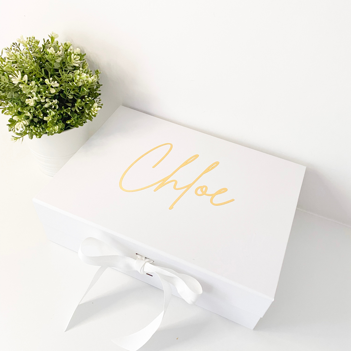 Bridal party gift bag/box set - Champagne Gold